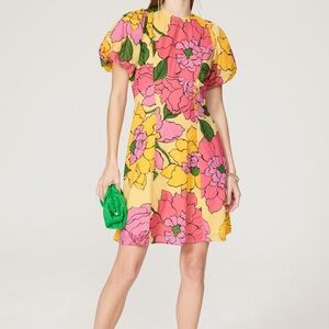 Banjanan Gracia Dress Floral Puff Sleeve Mini